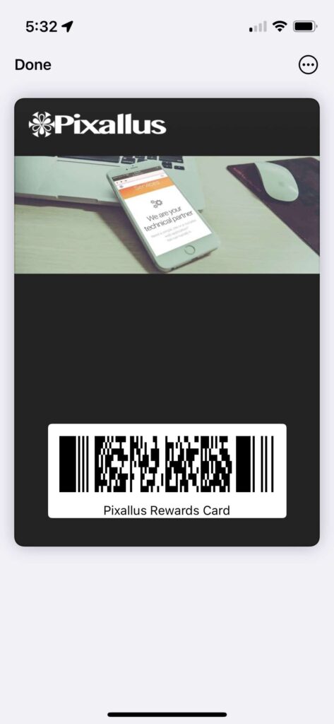 Pixallus digitalrewards.cards -apple wallet