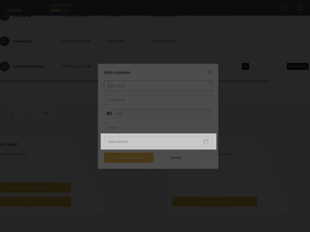 Digital Rewards Cards - Create New Customer