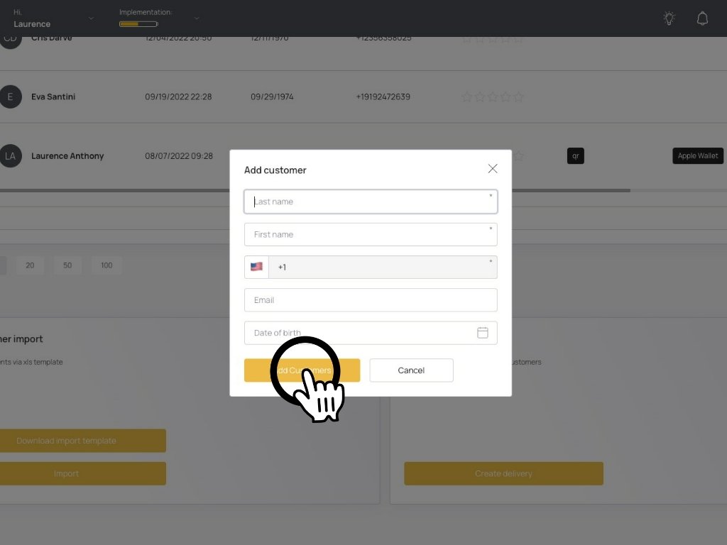 Digital Rewards Cards - Create New Customer