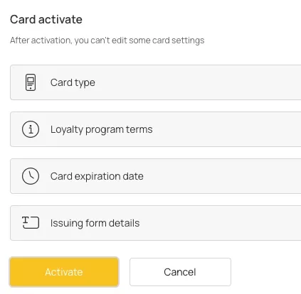 Digital Rewards Cards - DRC - Settings can't be changed
