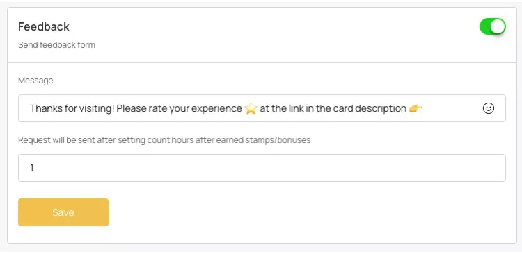 Digital Rewards Cards DRC - Automatic Push Types - next visit