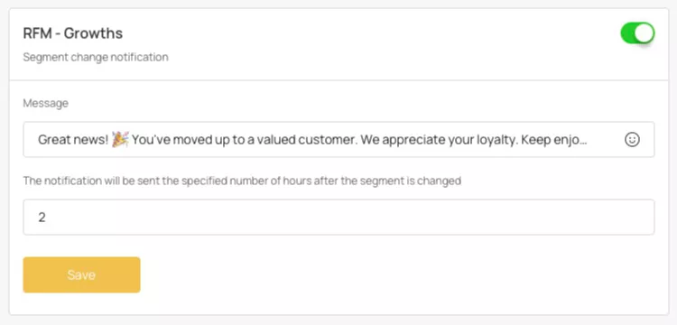 Digital Rewards Cards DRC - Automatic Push Types - rfm growth